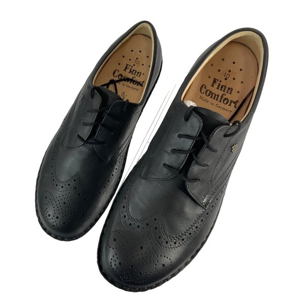 Finn Comfort New Shoes Mens Sz 10 Black Montana Budapest 1212 Brogue $362 Loafer - Picture 7 of 10